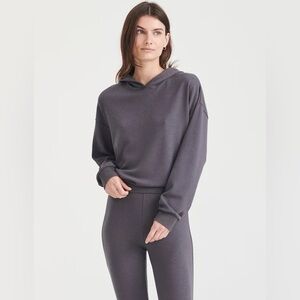 NAADAM grey modal cashmere hoodie
